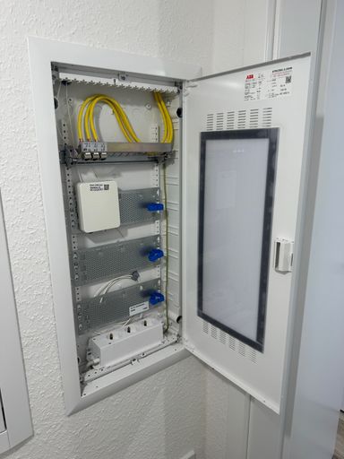 Glasfaseranschluss im Routerkasten